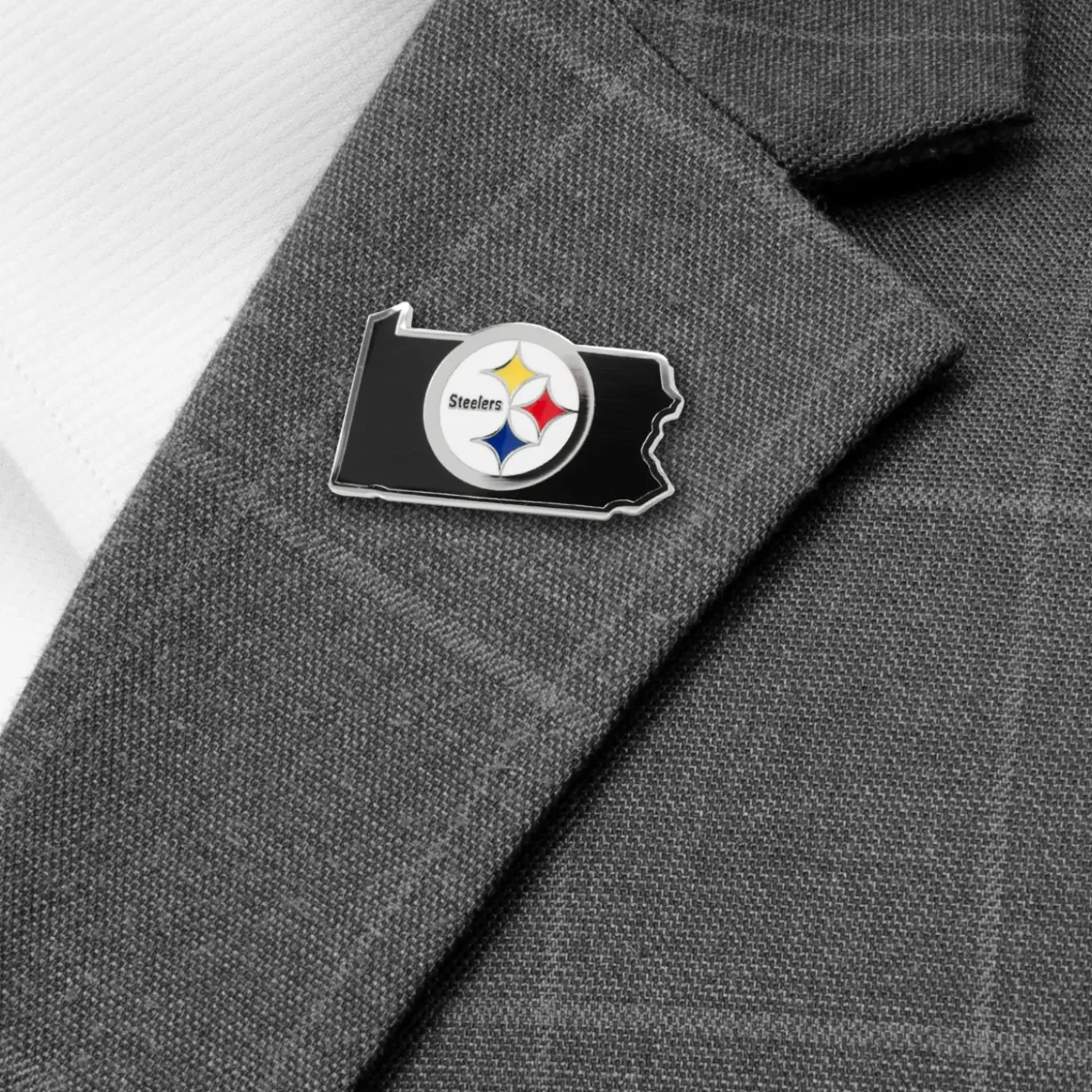 NFL Pittsburgh Steelers State Shaped Lapel Pin