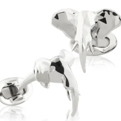 Fils Unique "Faceted Ziggy" Geometric Elephant Cufflinks