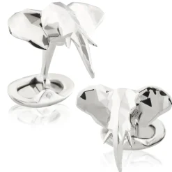 Fils Unique "Faceted Ziggy" Geometric Elephant Cufflinks