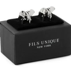 Fils Unique "Faceted Ziggy" Geometric Elephant Cufflinks