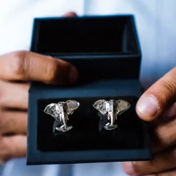 Fils Unique "Faceted Ziggy" Geometric Elephant Cufflinks