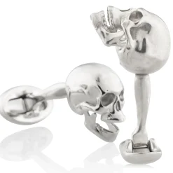 Fils Unique "Poor Yorick" Faceted Skull Cufflinks