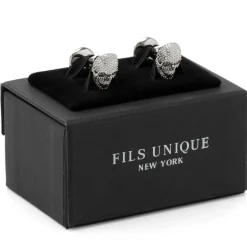 Fils Unique "Punks Not Dead" Skull Cufflinks