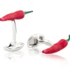 Fils Unique "Red Hot" Chili Cufflinks