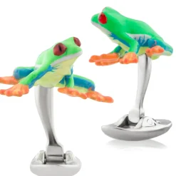 Fils Unique "The Red-Eye" Tree Frog Cufflinks