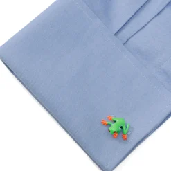 Fils Unique "The Red-Eye" Tree Frog Cufflinks