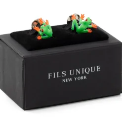 Fils Unique "The Red-Eye" Tree Frog Cufflinks