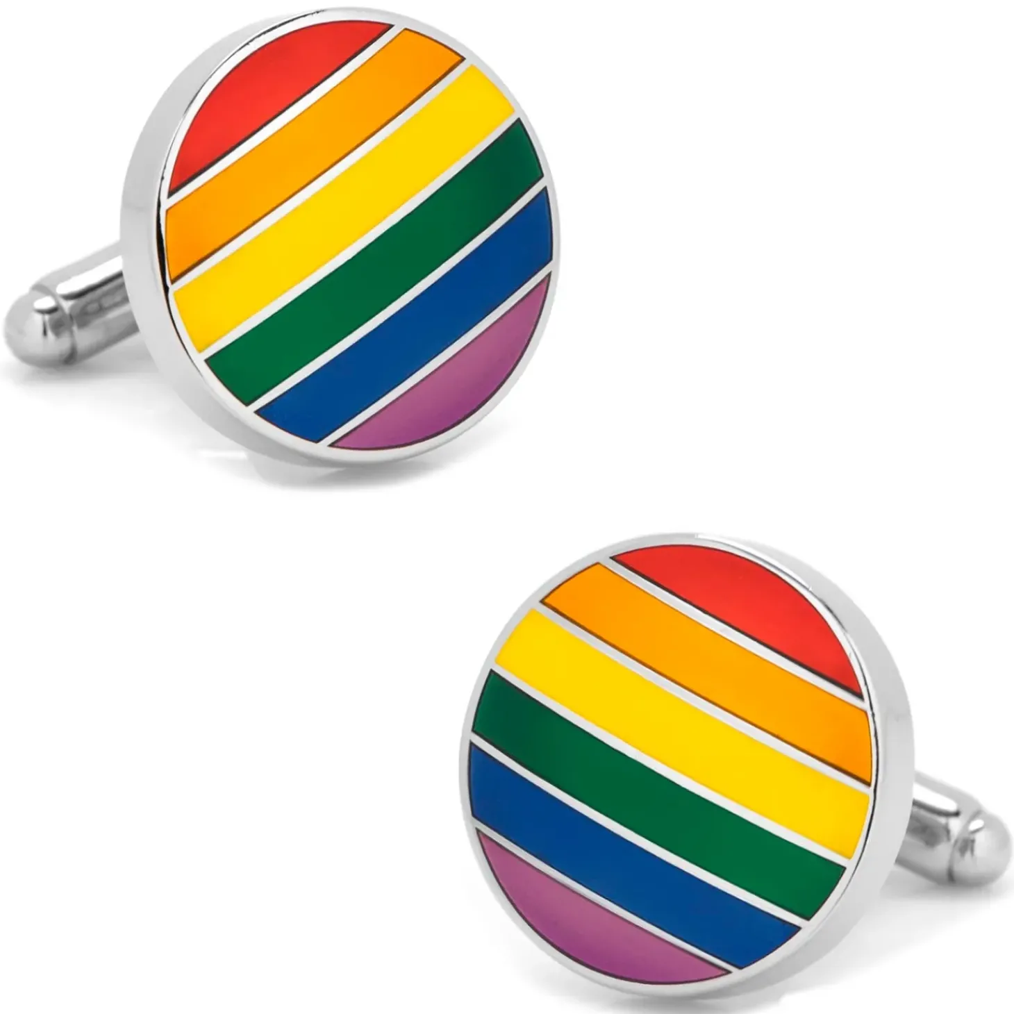 Cufflinks, Inc. Rainbow Stripe Cufflinks