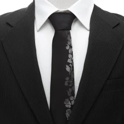 Star Wars R2D2 Floral Black Men's Tie