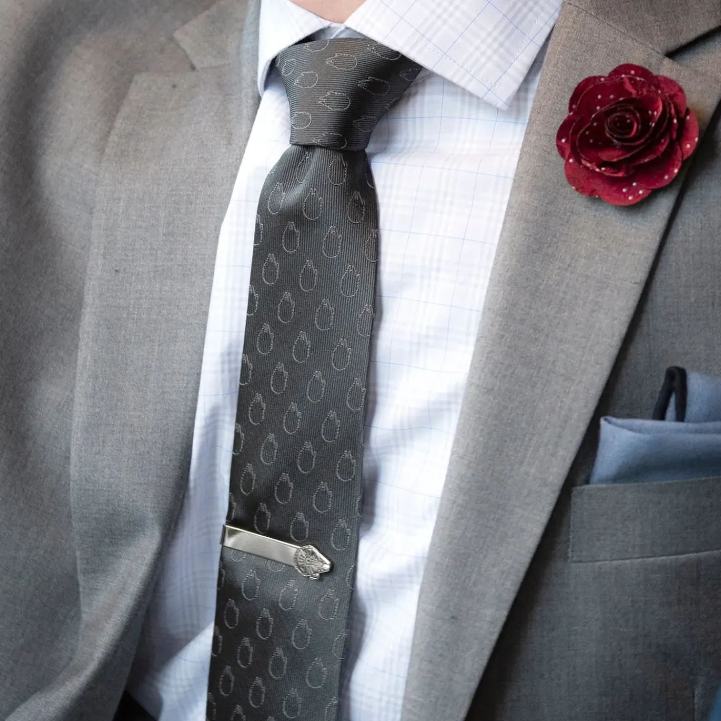 Star Wars Rebel Force Gray Men's Tie