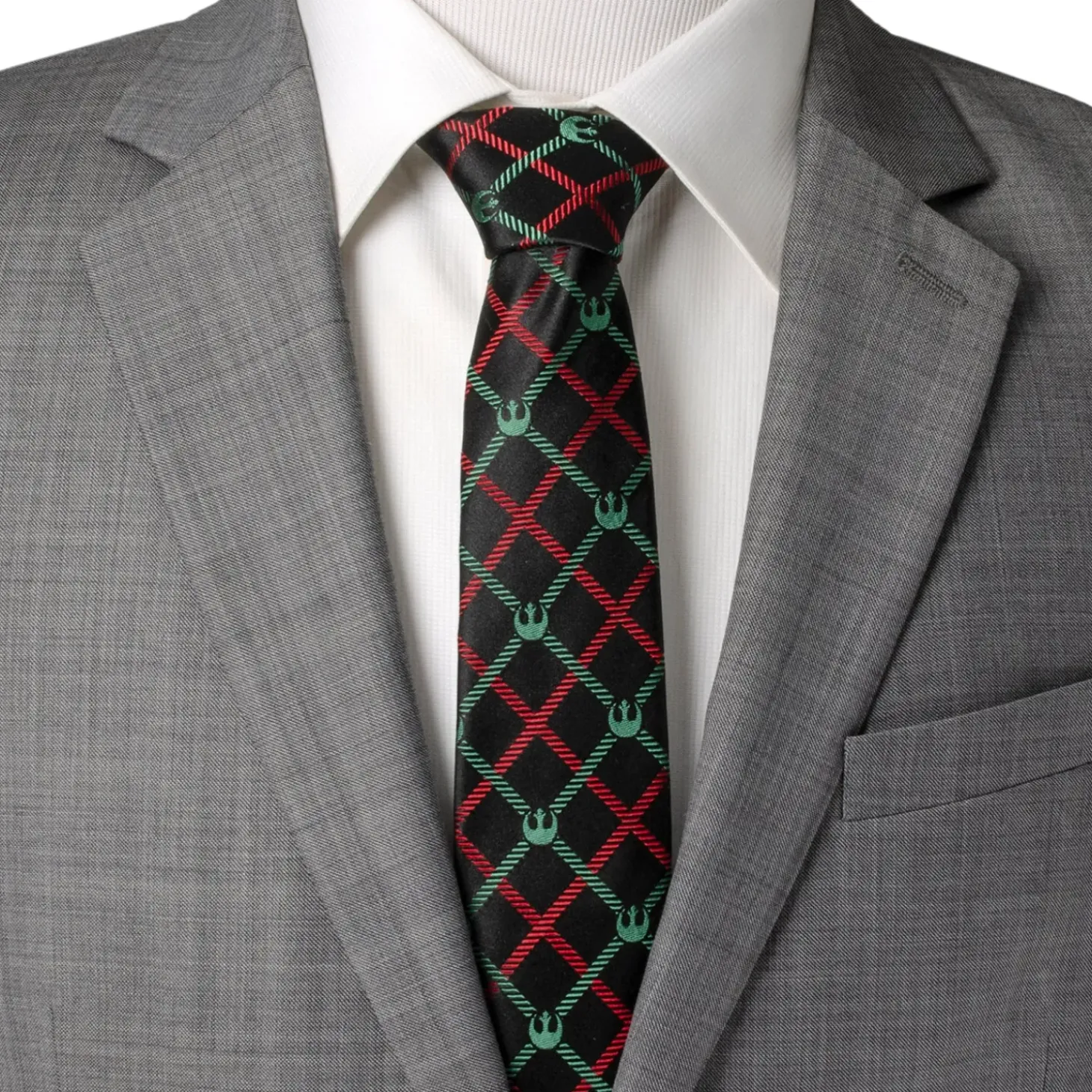 Star Wars Rebel Red/Green Plaid Men's Tie