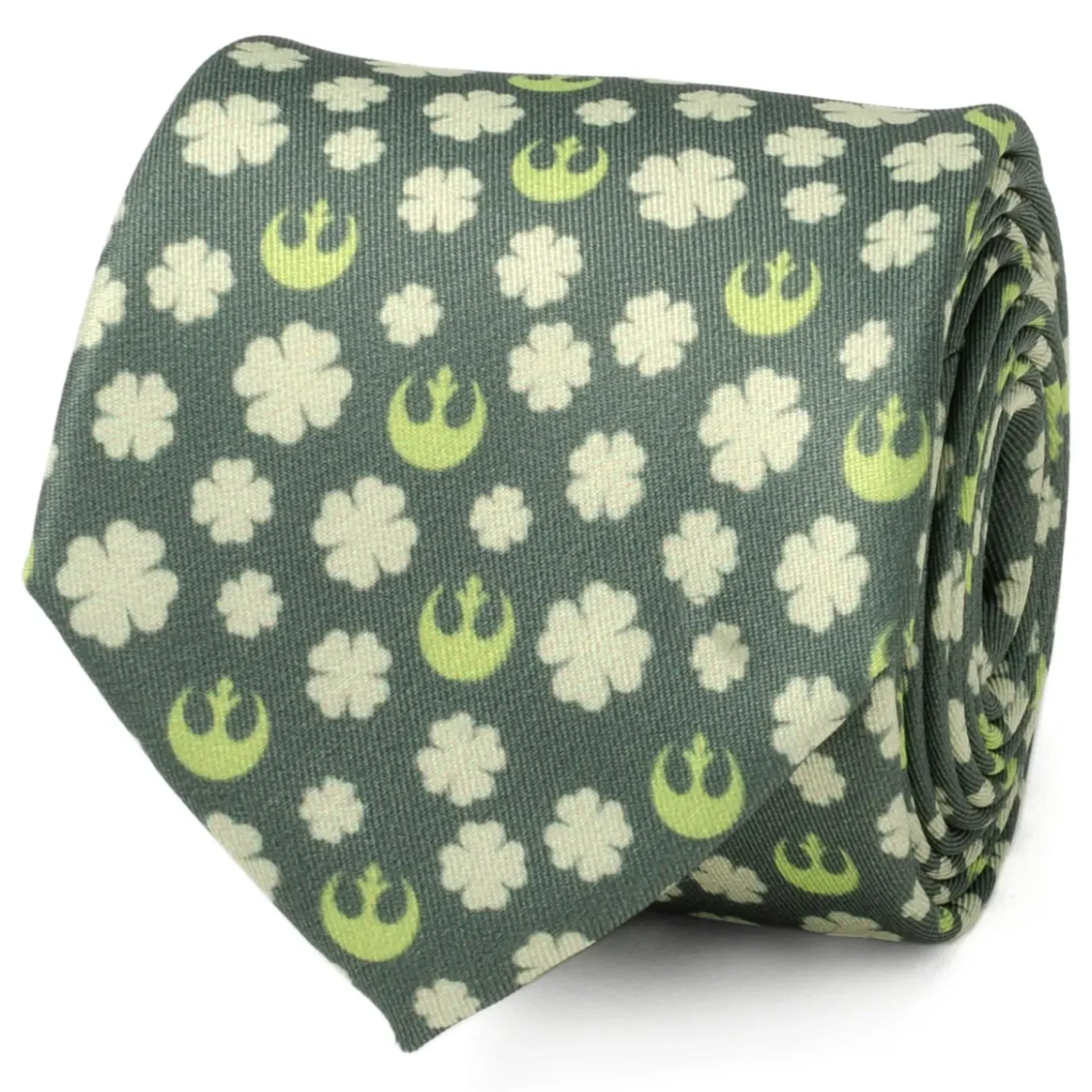 Star Wars Rebel Shamrock Green Hidden Message Men's Tie