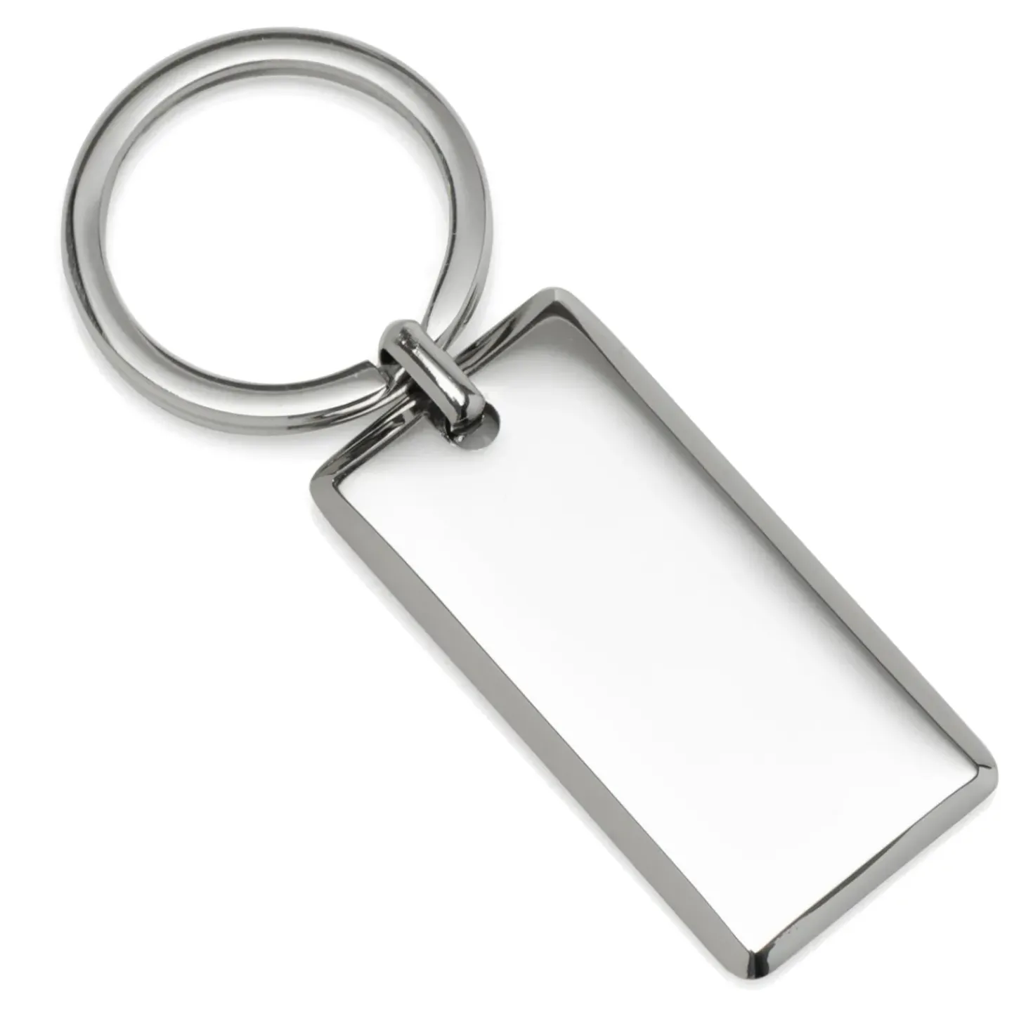 Ox and Bull Trading Co. Rectangle Engravable Stainless Steel Key Chain