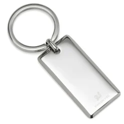Ox and Bull Trading Co. Rectangle Engravable Stainless Steel Key Chain
