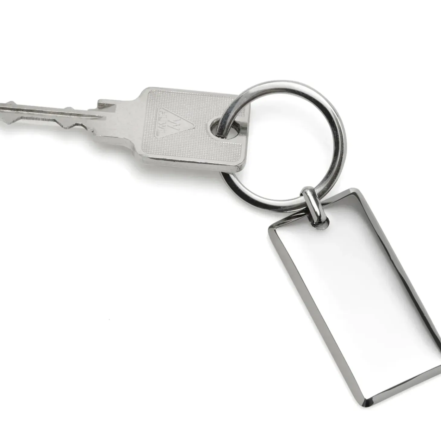 Ox and Bull Trading Co. Rectangle Engravable Stainless Steel Key Chain