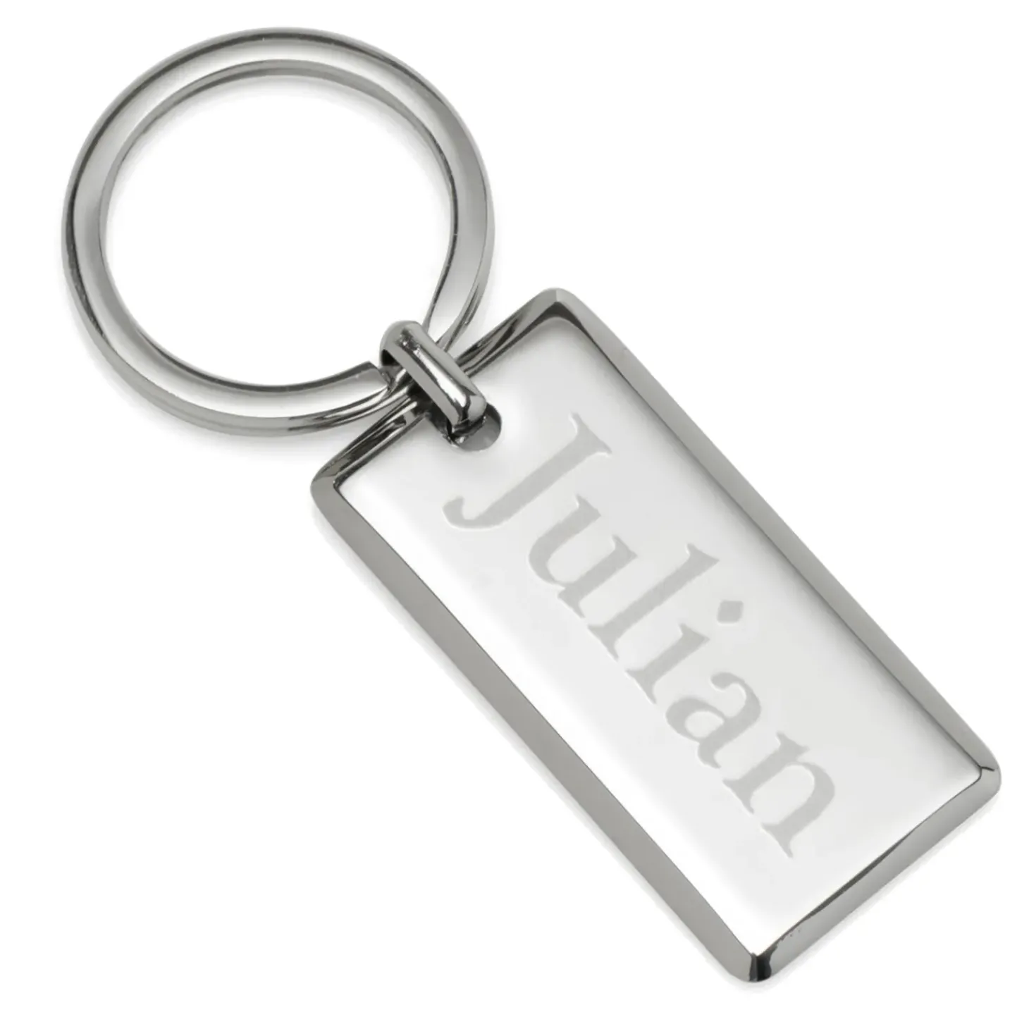 Ox and Bull Trading Co. Rectangle Engravable Stainless Steel Key Chain