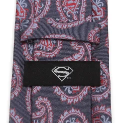 DC Comics Red and Blue Superman Paisley Tie