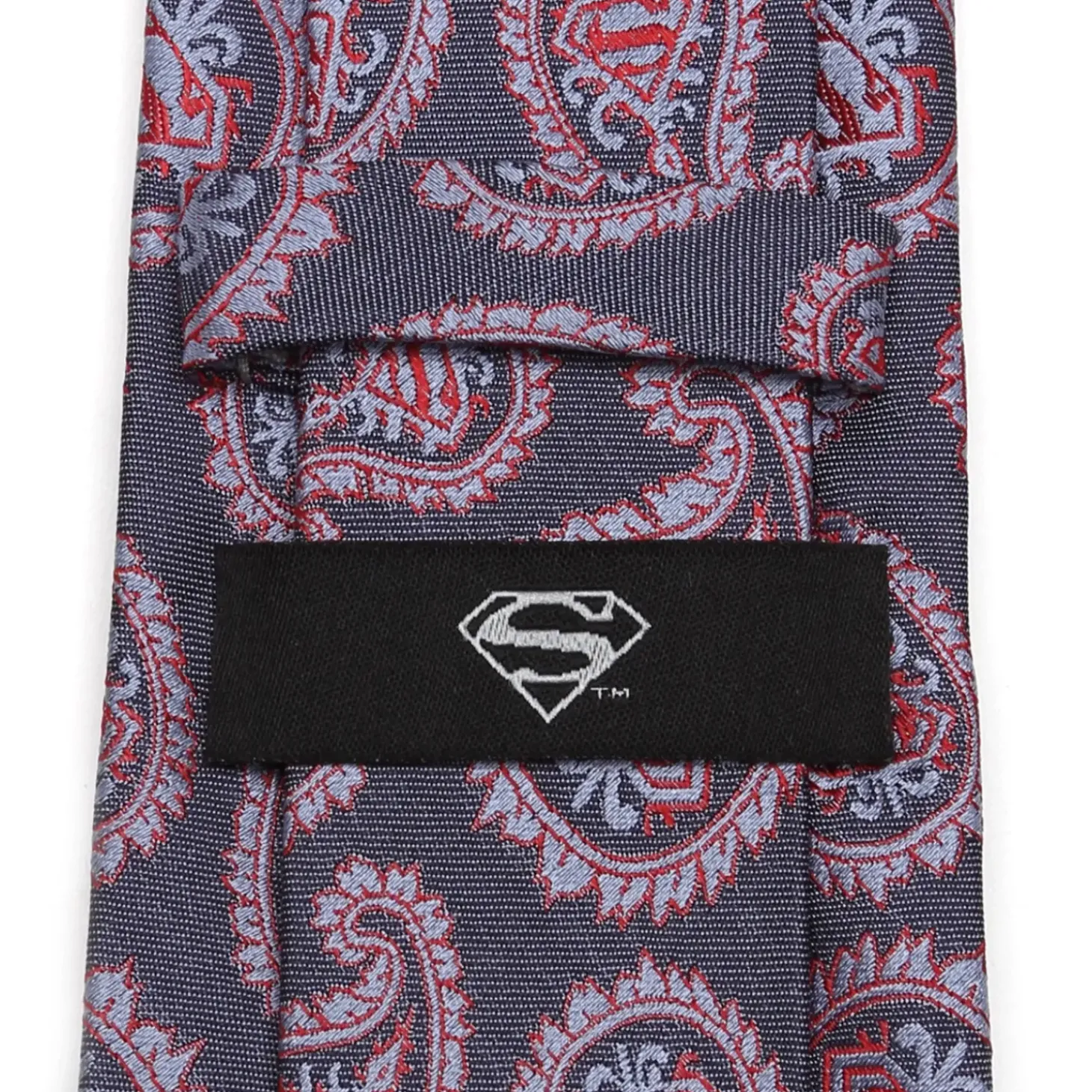DC Comics Red and Blue Superman Paisley Tie