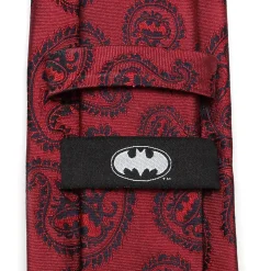 DC Comics Red Batman Paisley Tie