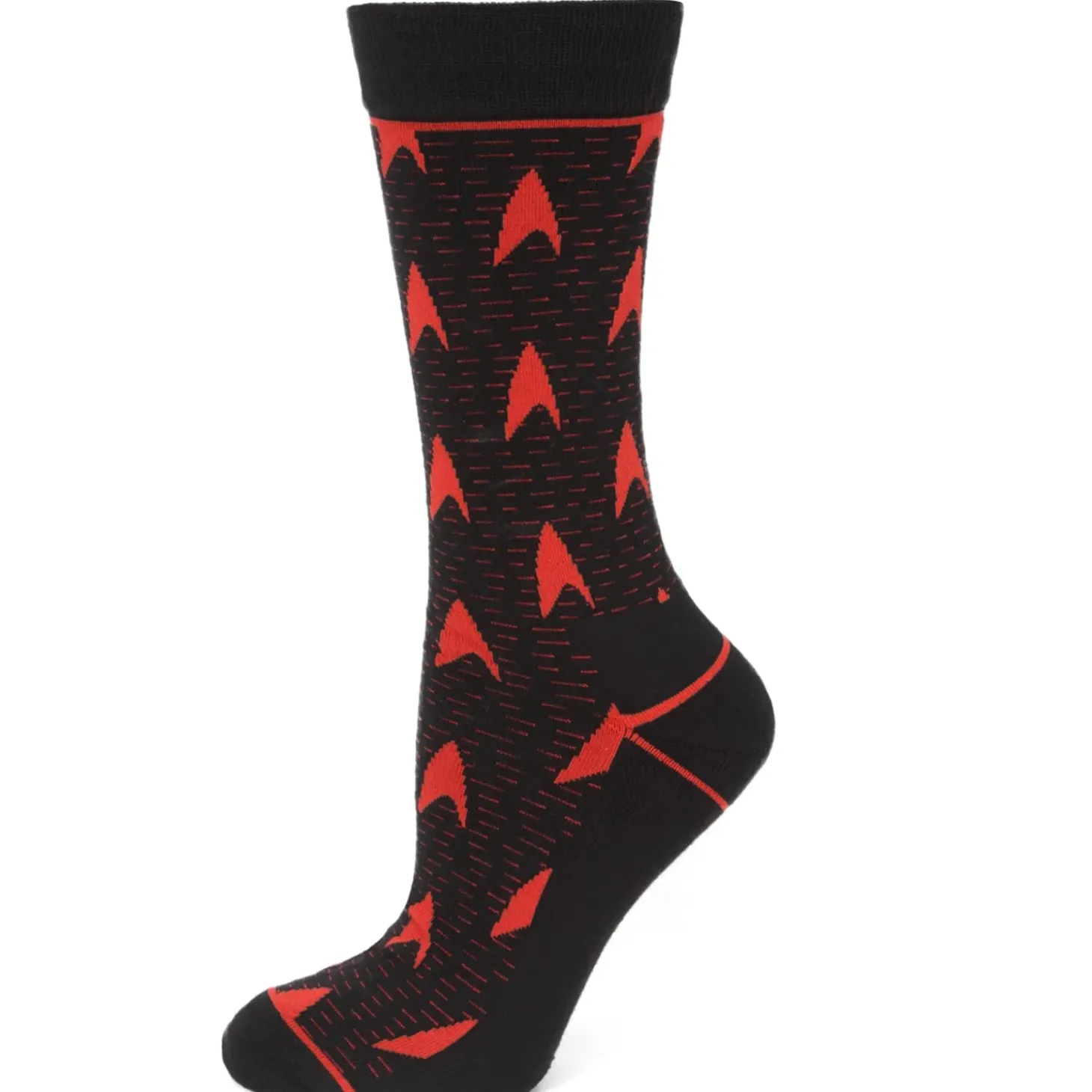 Star Trek Red Delta Shield Black Men's Socks