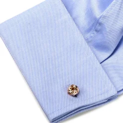 Ox and Bull Trading Co. Rose Gold Knot Cufflinks