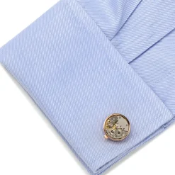 Ox and Bull Trading Co. Rose Gold Watch Movement Cufflinks