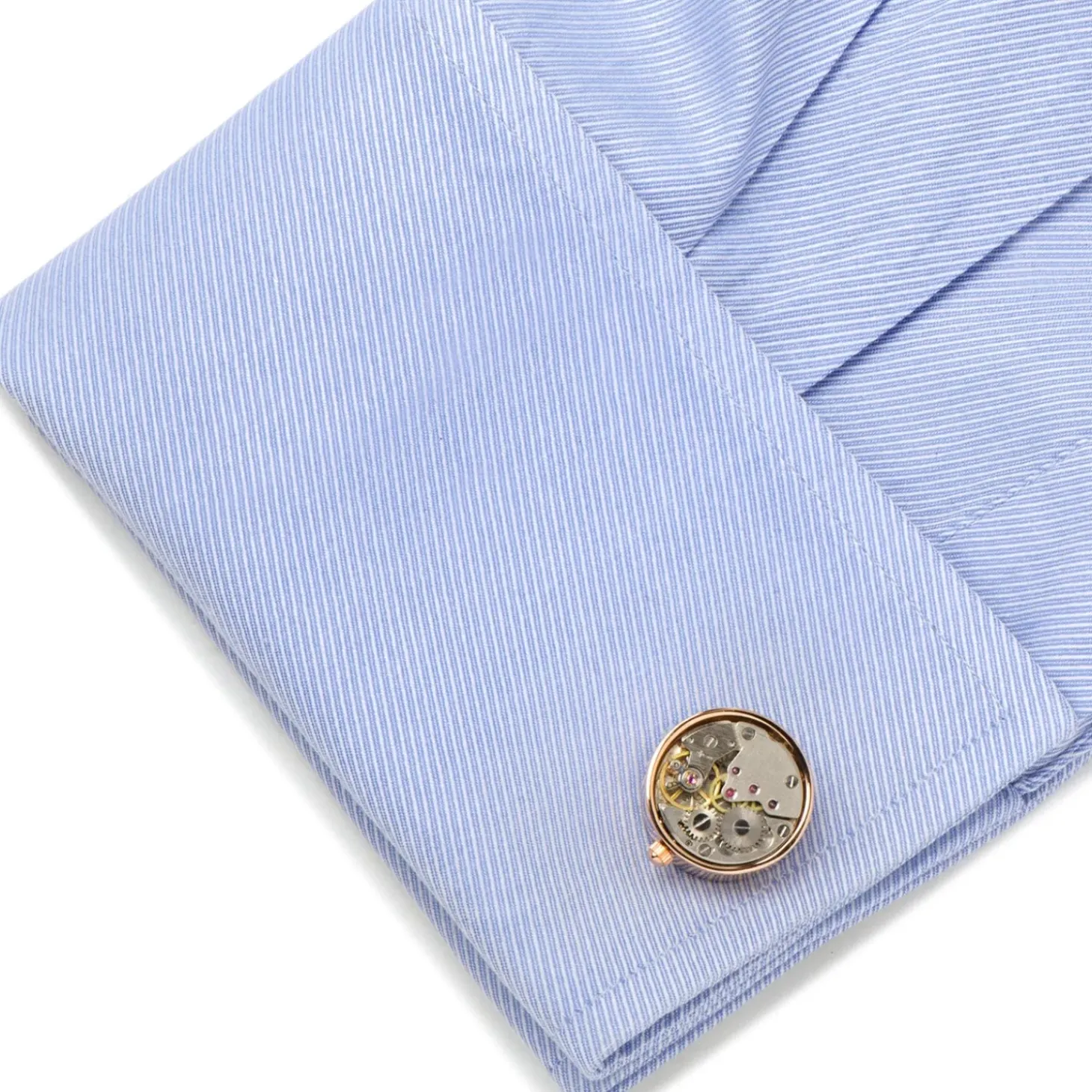 Ox and Bull Trading Co. Rose Gold Watch Movement Cufflinks