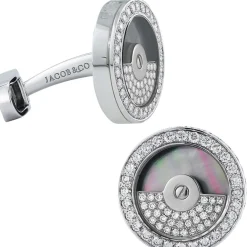 Jacob & Co. Rotor Cufflinks with Black Center