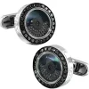 Jacob & Co. Rotor Cufflinks with Pave Set Black Diamonds