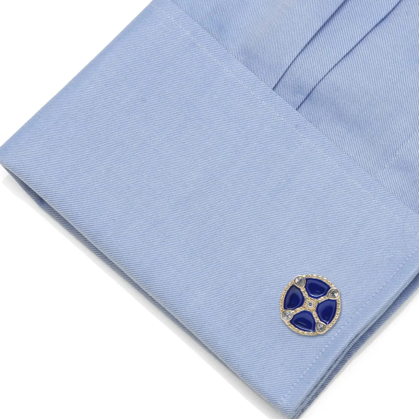 Armenta Round Shield Enamel Cufflinks