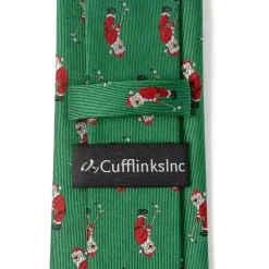 Cufflinks, Inc. Santa Golf Par-Tee Men's Green Tie