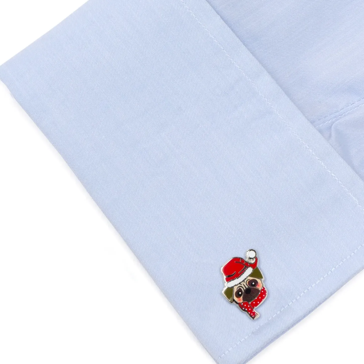 Cufflinks, Inc. Santa Pug Cufflinks