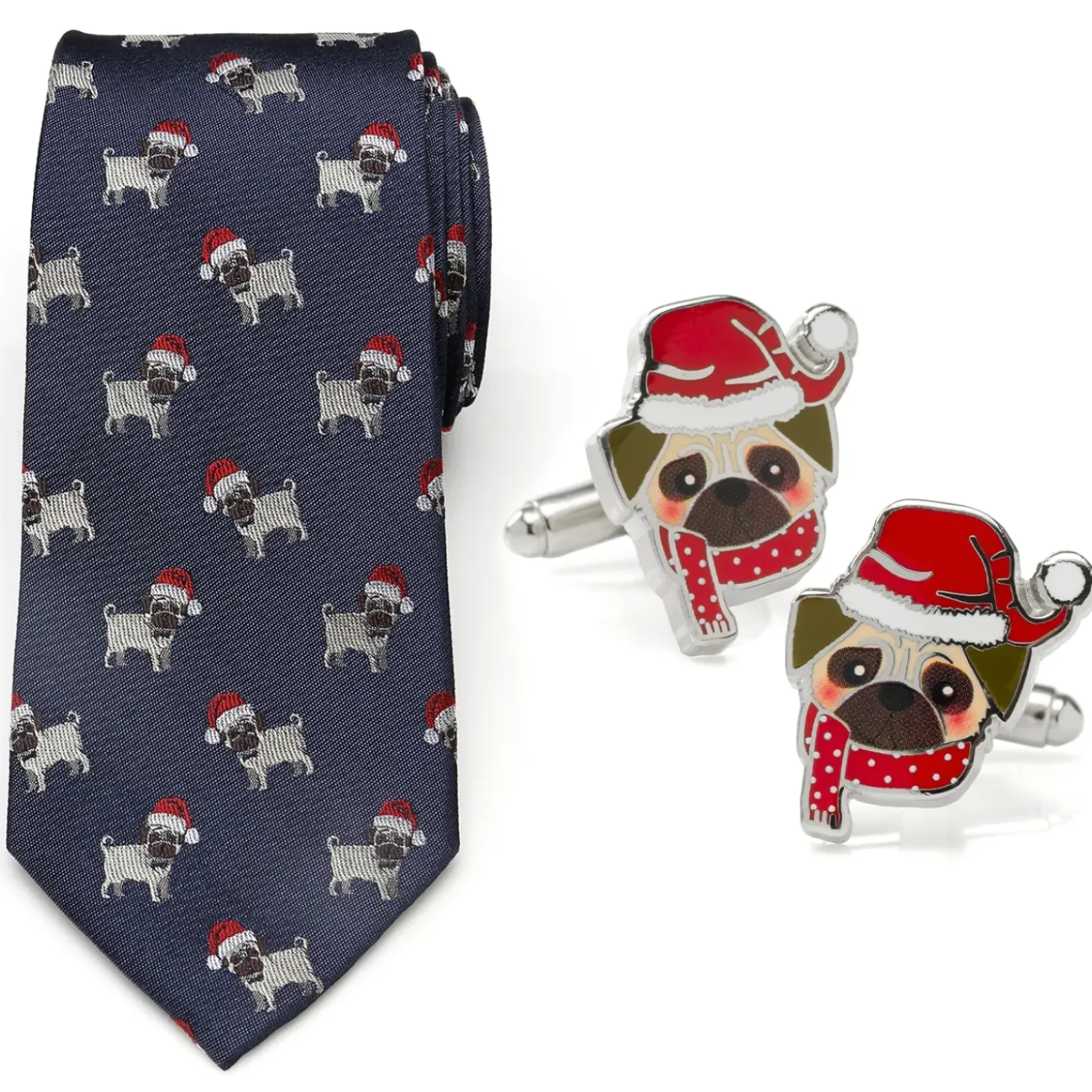 Cufflinks, Inc. Santa Pug Gift Set