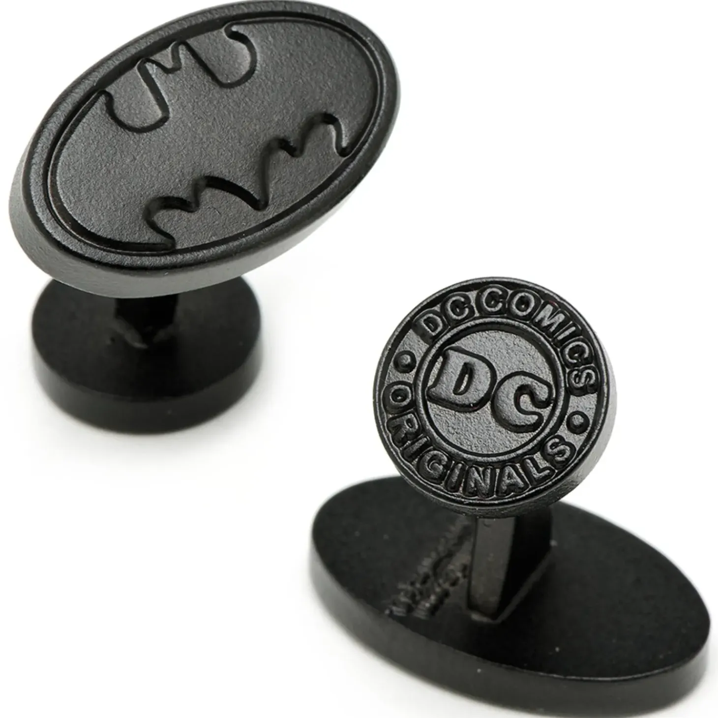 DC Comics Satin Black Batman Logo Cufflinks