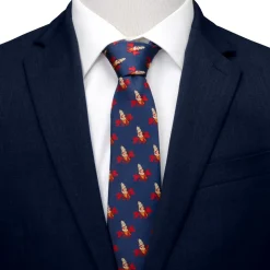 Disney Sebastian Hidden Message Blue Men's Tie