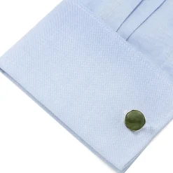 Ox and Bull Trading Co. Seraphinite Stone Sterling Silver Cufflinks