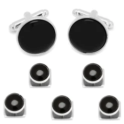 Ox and Bull Trading Co. Silver and Onyx 5-Stud Set