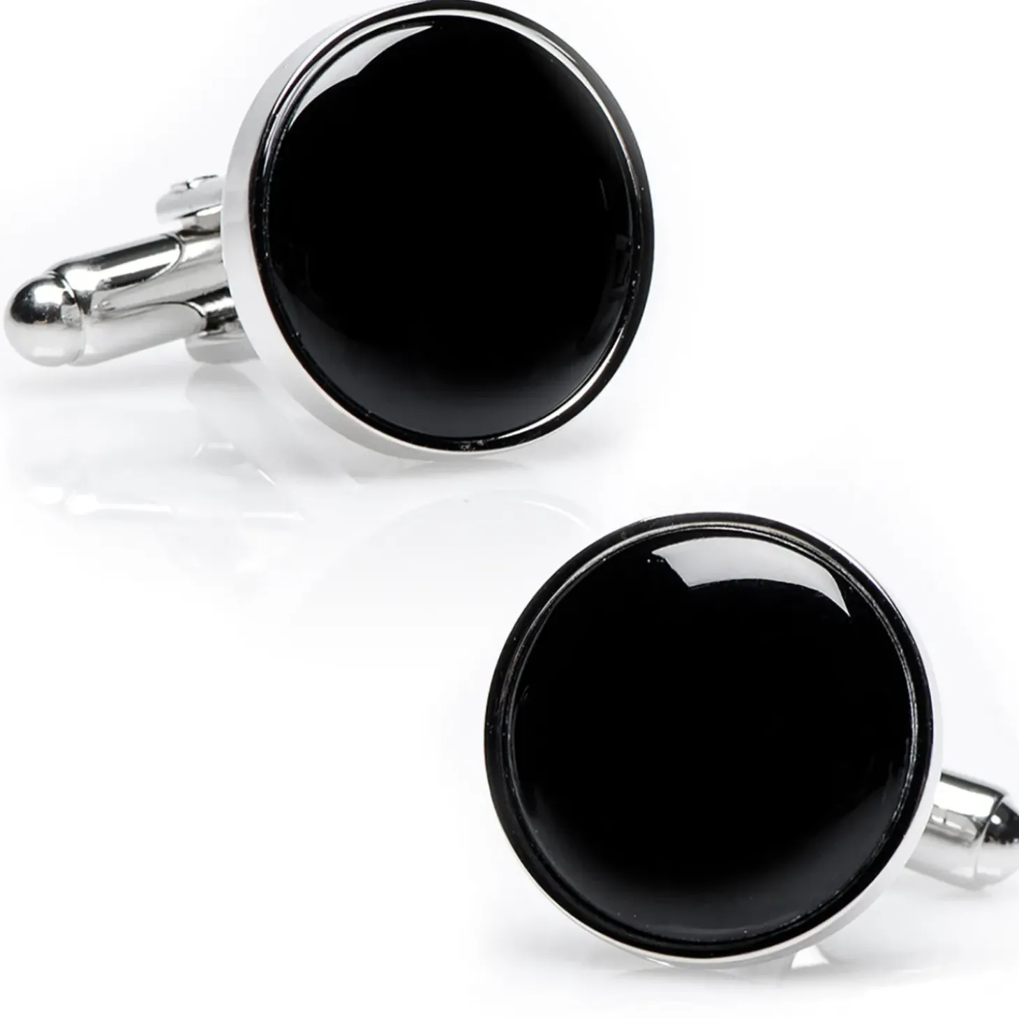 Ox and Bull Trading Co. Silver and Onyx 5-Stud Set