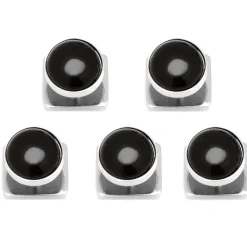 Ox and Bull Trading Co. Silver and Onyx 5-Stud Set