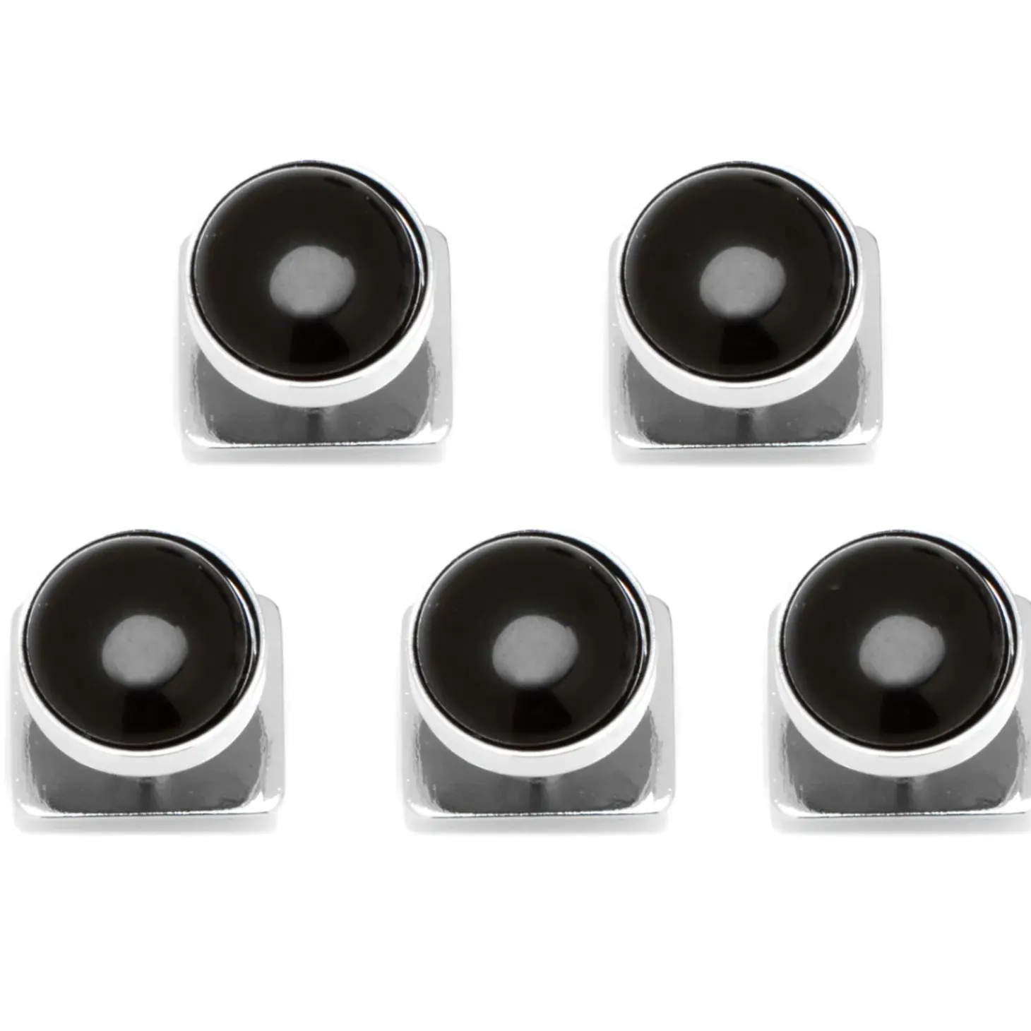 Ox and Bull Trading Co. Silver and Onyx 5-Stud Set