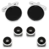 Ox and Bull Trading Co. Silver and Onyx Stud Set