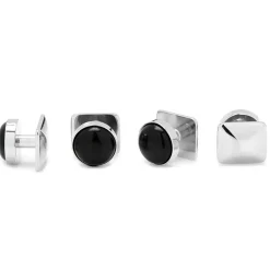 Ox and Bull Trading Co. Silver and Onyx Studs