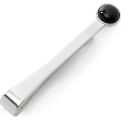Ox and Bull Trading Co. Silver and Onyx Tie Bar