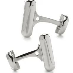 Ox and Bull Trading Co. Silver and Sodalite JFK Presidential Cufflinks