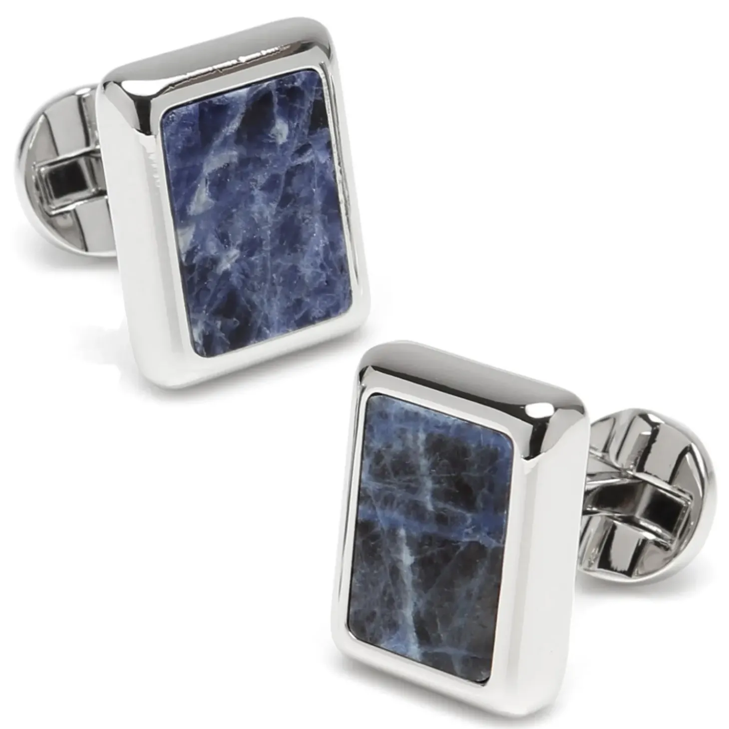 Ox and Bull Trading Co. Silver and Sodalite JFK Presidential Stud Set