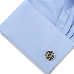 JJ Weston Silver Antiqued Presidential Seal Cufflinks