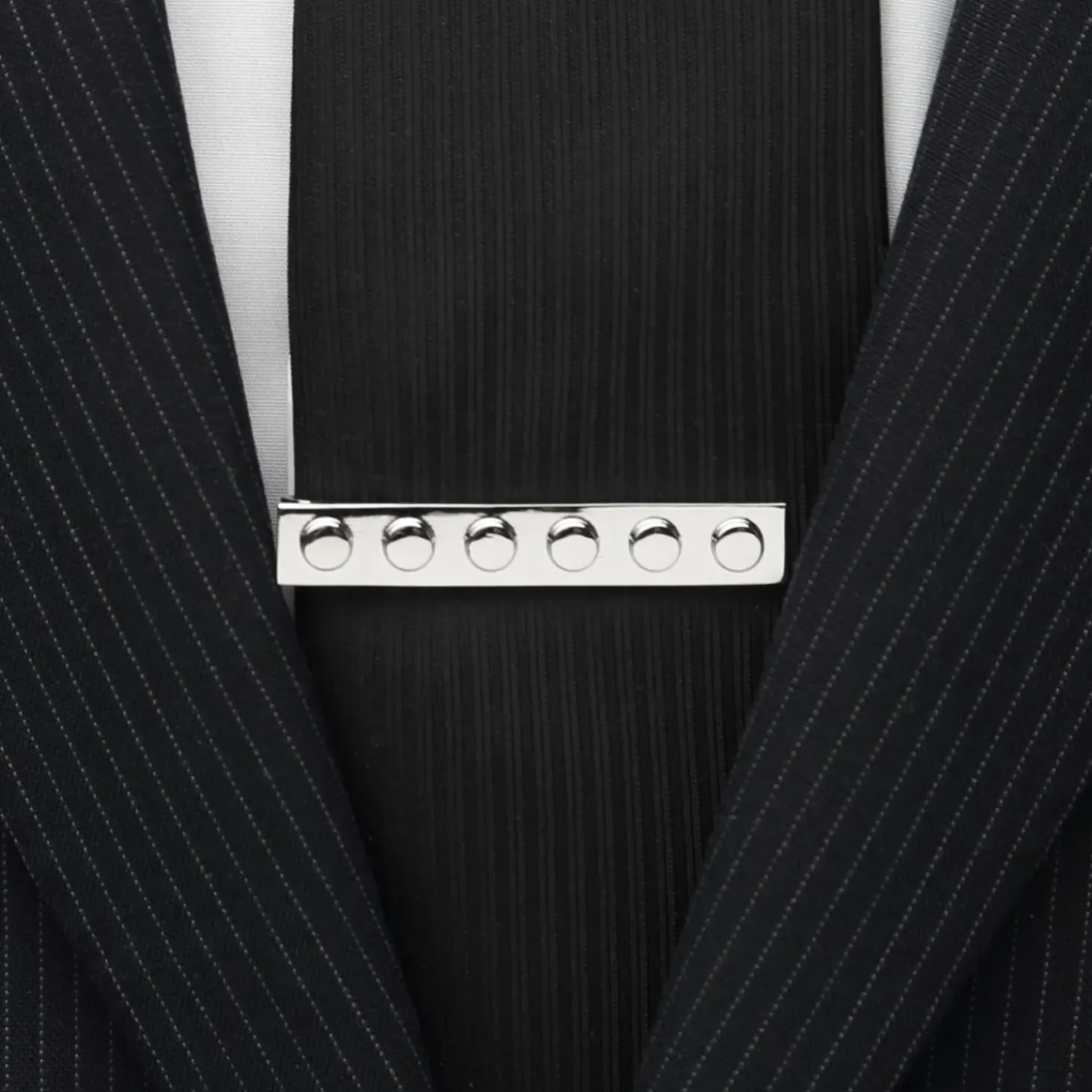 Cufflinks, Inc. Silver Building Block Tie Bar
