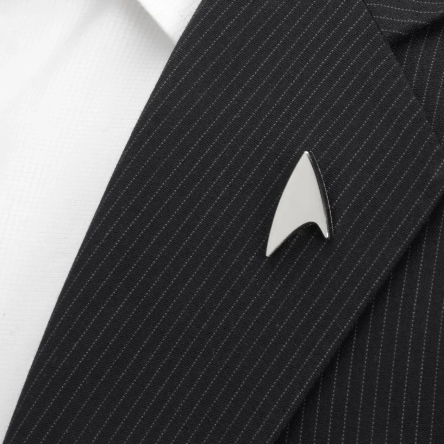 Star Trek Silver Delta Shield Lapel Pin