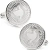 Ox and Bull Trading Co. Silver Dove Radial Cufflinks