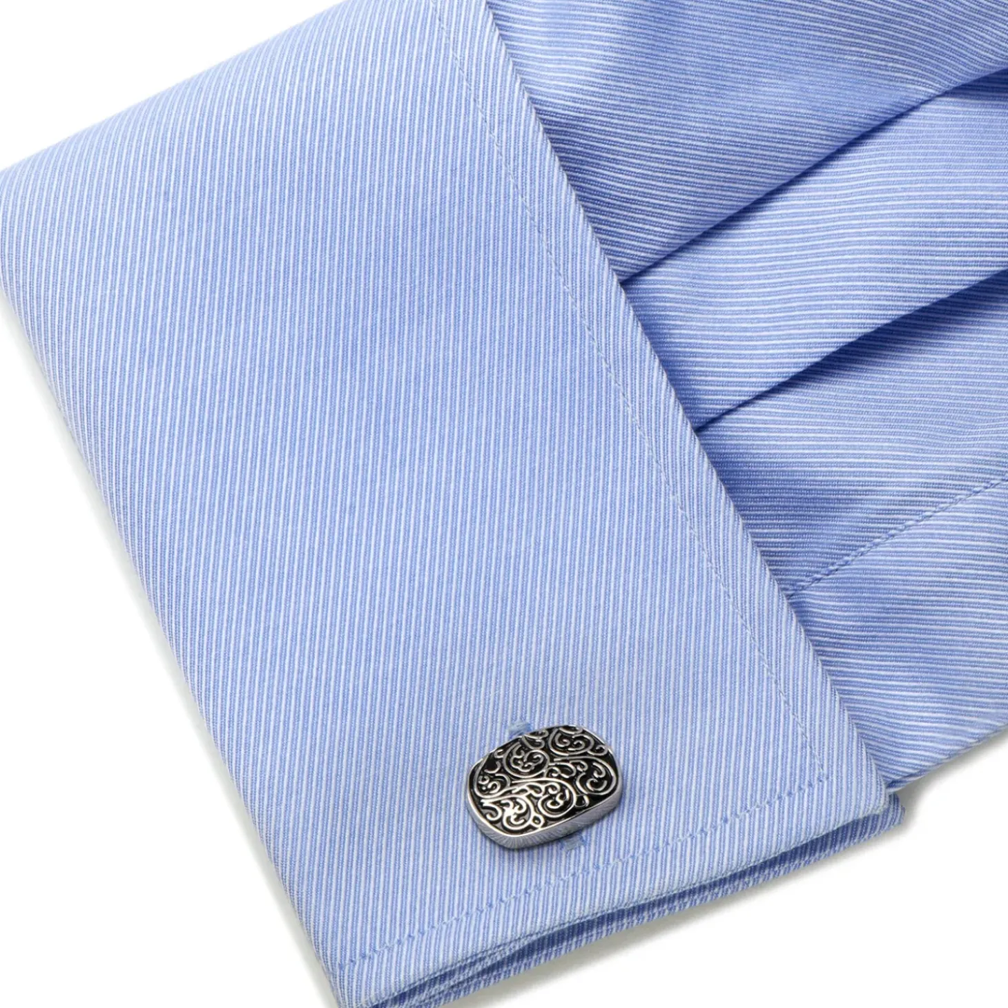 Ox and Bull Trading Co. Silver Filigree Cufflinks